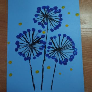 Творческая работа в технике "Пальчиковое рисование"