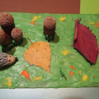 Ёжик и грибы