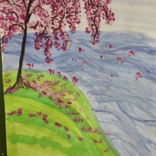 Светущая сакура.