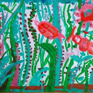 Божьи коровки в траве