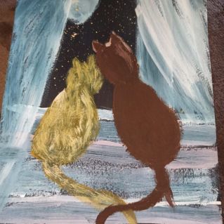 Кошки на окошке