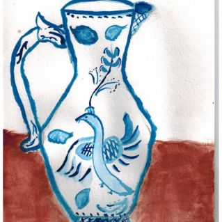 Кувшин с мотивами "Гжель"