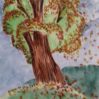 Осенний дуб