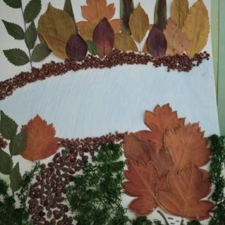 Осенний лес и озеро