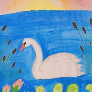 Символ Астраханской области-лебедь.