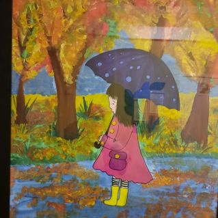 Под дождем в детский сад