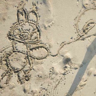 Виннипух на песке