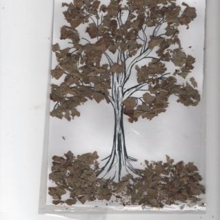 Аппликация из листьев "Дерево"