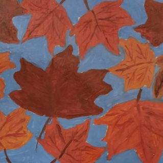 В нашем  саду  листопад