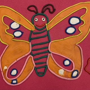 Панно из пластилина «Бабочка»