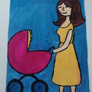 Мама на прогулке