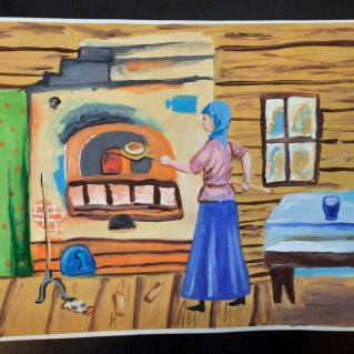 В русской избе