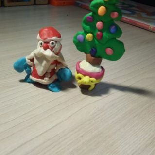 "Дед Мороз и елка"