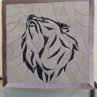 панно в технике кинусайга "Северная тайга"