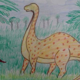 Динозавр в горошек