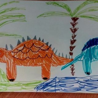 Два добрых динозавра