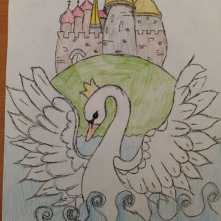 рисунок к "Сказке о царе Салтане" А.С. Пушкина