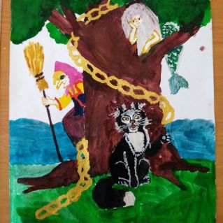 рисунок к поэме "Руслан и Людмила" А.С. Пушкина