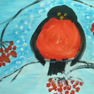 "Снегирь на ветке"