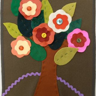 Аппликация из ткани " Чудо- дерево"