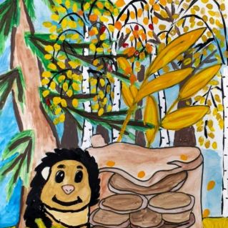 Ёжик домик нашёл