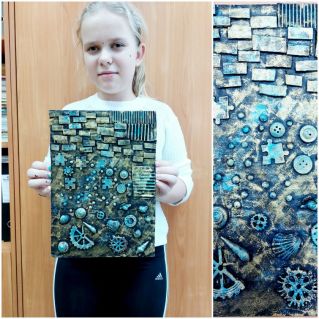 Панно в стиле лофт " Взгляд в прошлое"