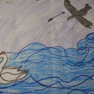 Иллюстрация к сказке А.С. Пушкина "Сказка о царе Салтане"