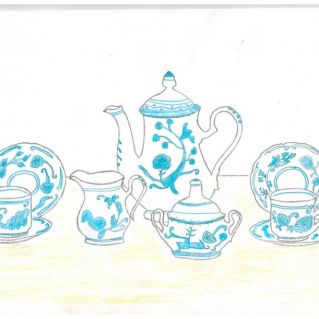 Чайный сервиз "Гжель"