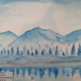 Зимний лес в горах