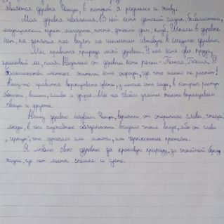 Сочинение "Моя деревня"