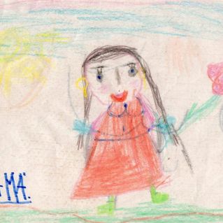 Авторский рисунок "Моя любимая Мама"