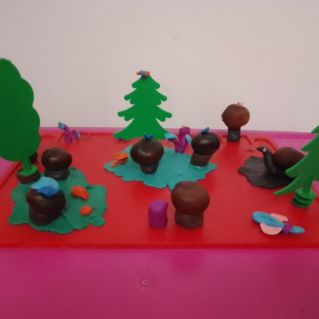 Пластилинография " А в лесу растут грибочки"