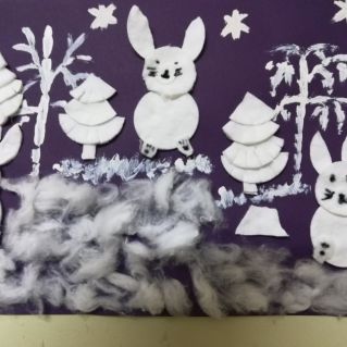 "Зайцы на лесной опушке"