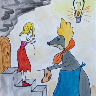 Иллюстрация к сказке Г. Х. Андерсена "Дюймовочка"