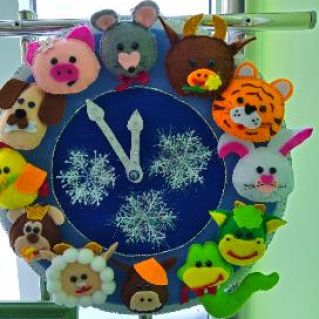 Волшебные часы с животными