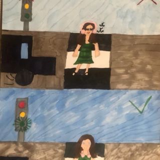 Будь остарожен переходя дорогу!