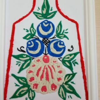 Роспись пластилином на доске