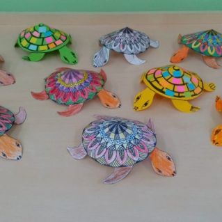 Конструирование " Веселая черепашка" ( вторая младшая группа)