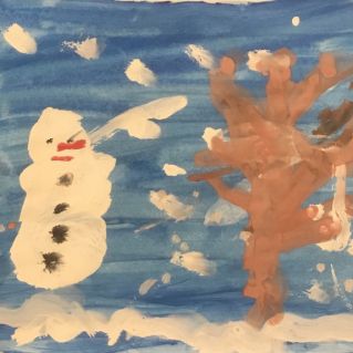 Забавный снеговик