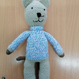 Вязание крючком - кот