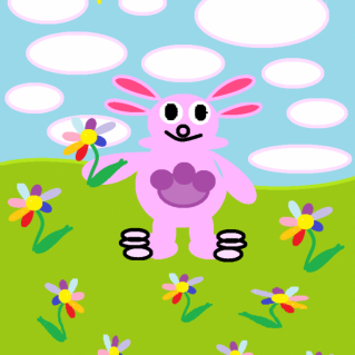 Лунтик на цветущем лугу