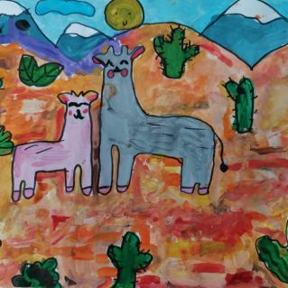 красочные ламы