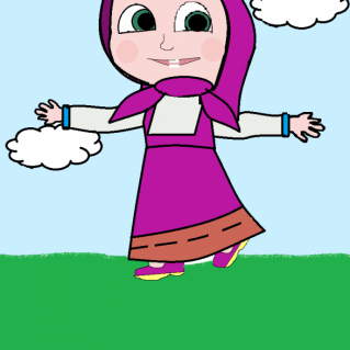 Маша на прогулке