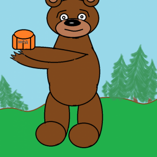 Мишка из сказки "Маша и медведь"