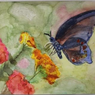 На цветочке