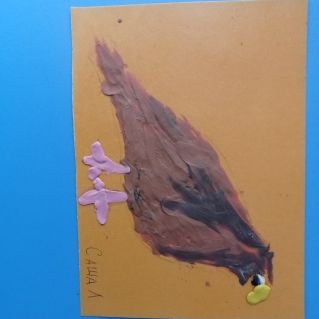 Птичка из пластилина