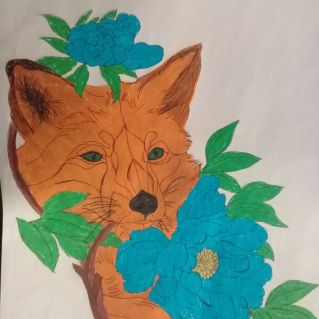 ЛИСА В ЦВЕТАХ