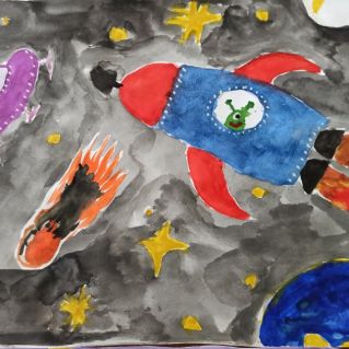 "Как инопланетянин к друзьям летел"