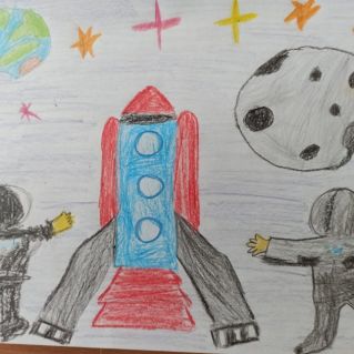 "Космонавты на неизвестной  планете "