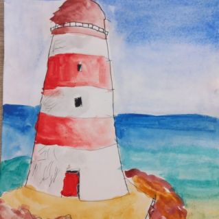 Маяк на море